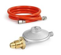 Wiltec Riduttore di pressione 700mbar UK con tubo Regolatore gas cannoni stufe