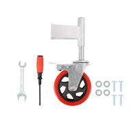 Wiltec Ruota per cancello con freno 100 mm 150 kg Cancello scorrevole Giardino