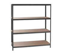 Wiltec Scaffale per carichi pesanti Nero 160x60x180cm Sistema a incastro 4 ripiani 175kg/piano