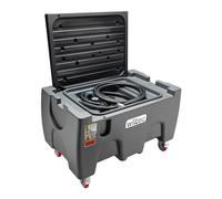 Wiltec Serbatoio travaso carburante 150 l Pompa 12 V Portatile Diesel Benzina