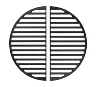 Wiltec Set 2x Griglia in ghisa, forma a mezza luna, 55 x 26,5 x 0,9 cm, per barbecue, bistecchiera, ideale per grigliare carne, pesce, verdure