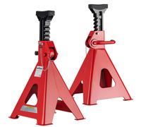 Wiltec Set di 2 cavalletti auto 12 tonnellate/coppia Altezza regolabile 49-75 cm