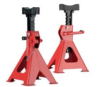 Wiltec Set di 2 cavalletti auto 2 tonnellate/coppia Altezza regolabile 26,5-43cm