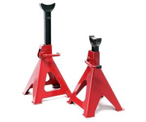 Wiltec Set di 2 cavalletti di Supporto da Max 6000 kg ciascuno Colonnetta di Sostegno