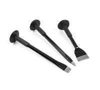 Wiltec set di 3 scalpelli a mano scalpello piatto, a punta, largo