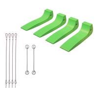 Wiltec Set di 4 cunei fermaruota, ausilio di carico per servizi di soccorso stradale e trasporto auto, max 1814 kg per cuneo, in HDPE, per carri attrezzi, bisarche, rampe di carico