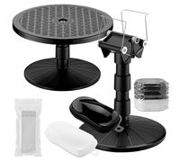 Wiltec Set per aerografo con piatto girevole, 20 spazzole per la pulizia e 30 modelli di pellicole Speedshapes