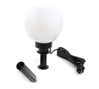 Wiltec Sfera Luminosa per Esterno Ø20 cm Lampada da Giardino con picchetto IP44 40 W Attacco E-27
