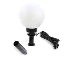 Wiltec Sfera luminosa per esterno Ø20 cm Lampada da giardino con picchetto IP44 40 W attacco E-27