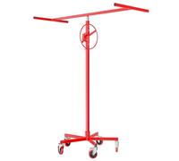Wiltec Sollevatore pannelli cartongesso max 68kg, altezza 190-330cm, Carrello Alzapannelli Alzalastre