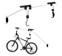 Wiltec Sollevatore per bici a soffitto 20 kg, altezza max 4 m, Bikelift con pulegge