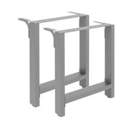 Wiltec Sottostruttura per tavolini 70x24x72 cm verniciatura a polvere grigio base tavolino