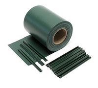 Wiltec Strisce Frangivista in PVC 35mx19 cm Verde 650g/m² con 20 Clip Frangivento da Recinzione