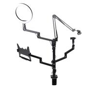 Wiltec Supporto fotocamera da tavolo con 3 bracci e ring light Dirette streaming