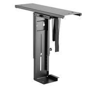 Wiltec Supporto PC fisso Porta case sotto scrivania, max 10 kg, girevole a 360° con guida scorrevole