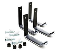 Wiltec Supporto per pneumatici a parete, 4 ganci per gomme auto max 25 kg, Portagomme