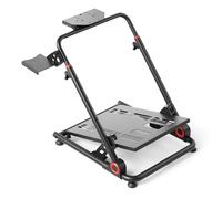 Wiltec Supporto per volante e pedaliera, 68 x 82 x 83 cm, postazione volante richiudibile per sim racing, fissaggi per volante, leva del cambio e pedali
