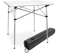 Wiltec tavolo arrotolabile da campeggio 70x69cm tavolo da campeggio pieghevole con piano arrotolabile e struttura in alluminio inclusa borsa per il trasporto tavolo da giardino tavolo da campeggio pie