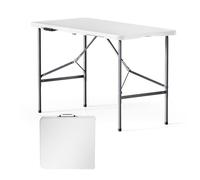 Wiltec Tavolo da campeggio richiudibile 122x60x75cm bianco per giardino esterno