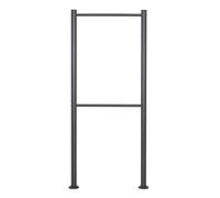 Wiltec Telaio di supporto per 4 cassette postali singole, verniciato a polvere antracite, per condomini