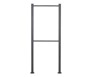Wiltec Telaio di supporto per 4 cassette postali singole, verniciato a polvere antracite, per condomini