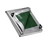 Wiltec Telone occhiellato verde 5 x 8 m resistente alle intemperie e a raggi UV, impermeabile, robusto telo di protezione in polietilene 120 g/m² con rivestimento in PVC