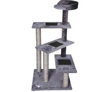 Wiltec tiragraffi 100 cm con sisal in grigio/grigio chiaro, albero per gatti con 3 aree di riposo, tiragraffi per gatti con piattaforma di osservazione, tiragraffi per gatti 2 colori