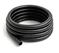 Wiltec Tubo spiralato per pompe nero 10 m Ø 32 mm (1 1/4″) con spirale rinforzata in PVC anti-attorcigliamento