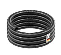 Wiltec Tubo spiralato per pompe nero 25m Ø 32 mm (1 1/4″) con spirale rinforzata in PVC anti-attorcigliamento
