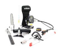 Wiltec Utensile multifunzione giardinaggio 4in1 2 tempi Decespugliatore Potatore