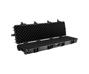 Wiltec Valigetta porta armi 137,8 x 38,3 x 17,5 cm per armi lunghe, valigetta per fucili con imbottitura in schiuma e rotelle per un trasporto sicuro, custodia con portata alta e maniglia di trasporto