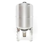 Wiltec Vasca di espansione in acciaio inox da 50 litri, caldaia a membrana verticale per impianti idrici domestici e impianti di aumento della pressione con membrana EPDM