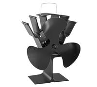 Wiltec Ventilatore per stufa a legna camino, Ventola con 3 pale, 70-350 °C, funzionamento senza elettricità