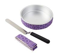 Wilton Baking, 8in Cake Tin, Bake Even Strips, 13in Angled Pallet Knife, Beginner Set, Layered Cakes Forno per Torte, Assortiti