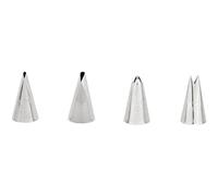 Wilton Beccucci in Acciaio Inox #102#104#224#352, Beccucci Sac a Poche, Piping Tip Riutilizzabile per Decorare Torte, Cupcake, Biscotti, Pasticcini - 4 Pezzi