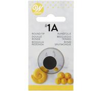 Wilton Beccucci in Acciaio Inox #1A Rotondo, Beccucci Sac a Poche, Piping Tip Riutilizzabile per Decorare Torte, Cupcake, Biscotti, Pasticcini