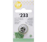 Wilton Beccucci in Acciaio Inox #233 Multi-Aperto Cardato, Beccucci Sac a Poche, Piping Tip Riutilizzabile per Decorare Torte, Cupcake, Biscotti, Pasticcini