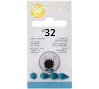 Wilton Beccucci in Acciaio Inox #32 Stella Aperta Cardato, Beccucci Sac a Poche, Piping Tip Riutilizzabile per Decorare Torte, Cupcake, Biscotti, Pasticcini