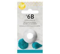 Wilton Beccucci in Acciaio Inox #6B Stella Aperta Cardata, Beccucci Sac a Poche, Piping Tip Riutilizzabile per Decorare Torte, Cupcake, Biscotti, Pasticcini