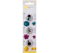 Wilton Beccucci in Acciaio Inox Set X-Large #1M, #2D, #2A, Beccucci Sac a Poche, Piping Tip Riutilizzabile per Decorare Torte, Cupcake, Biscotti, Pasticcini - Set/3