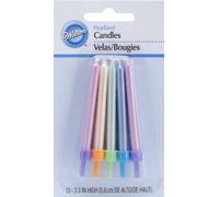 Wilton - Candele Lunghe per Torta, Tinte perlate