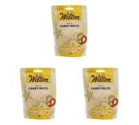 Wilton Candy Melts Bianco: Caramelle da Sciogliere al Gusto Dolce e Cremoso per Modellare, Intingere e Decorare, Ottimale per Cake Pops, Dolci, Torte e Dessert Ricoperti, 125 g (Confezione da 3)