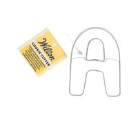 Wilton Cookie Cutter Letter A: formine per biscotti in acciaio inox, set per biscotti, biscotti, formine per biscotti con numeri e lettere - 7,5 cm