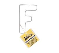 Wilton Cookie Cutter Letter F - Set di formine per biscotti in acciaio inox, per biscotti e biscotti, con numeri e lettere, 8 cm