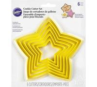 Wilton Cookie Cutter Set Tagliabiscotti, Star, Set da 6 | Tagliabiscotti in Plastica per Biscotti, Frollini, Pasta, Fondente, Marzapane e Altro