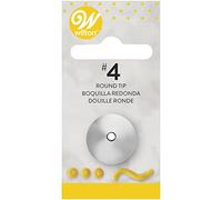 Wilton Decorating Tip Beccuccio per Decorazione, #004 Round | Beccuccio in Acciaio Inox per Sac à Poche, Riutilizzabile, per Decorare Torte, Dolci e Cupcake, Lavabile in Lavastoviglie