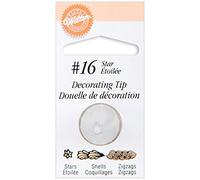 Wilton Decorating Tip Beccuccio per Decorazione, #016 Open Star Carded | Beccuccio in Acciaio Inox per Sac à Poche, Riutilizzabile, per Decorare Torte, Dolci e Cupcake, Lavabile in Lavastoviglie
