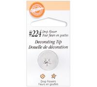 Wilton Decorating Tip Beccuccio per Decorazione, #224 Dropflower Carded | Beccuccio in Acciaio Inox per Sac à Poche, Riutilizzabile, per Decorare Torte, Dolci e Cupcake, Lavabile in Lavastoviglie