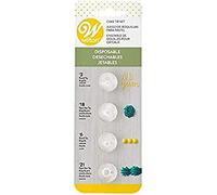 Wilton Disposable Tip Beccucci per Decorazione, Set #3 #18 #6 #21 | Beccucci in Plastica per Sac à Poche, per Fiori e Decorazioni di Torte e Cupcake
