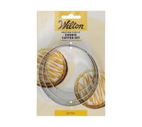 Wilton Nesting Cookie Cutter Circle: Stampini per Biscotti e Fondente in Acciaio Inox, Ideale per Feste a Tema Danza e Compleanno - 3 Pezzi